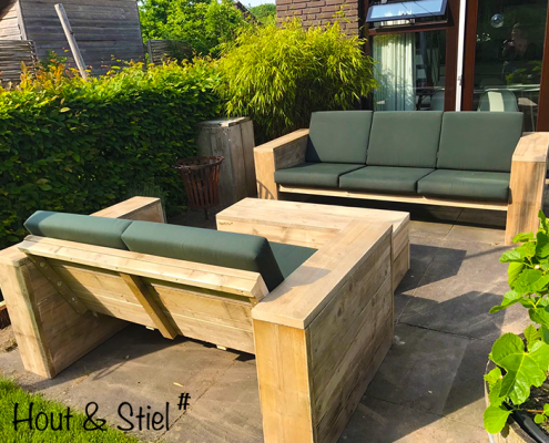 Loungebanken steigerhout