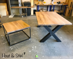 Industriële steigerhouten meubels van hout en staal